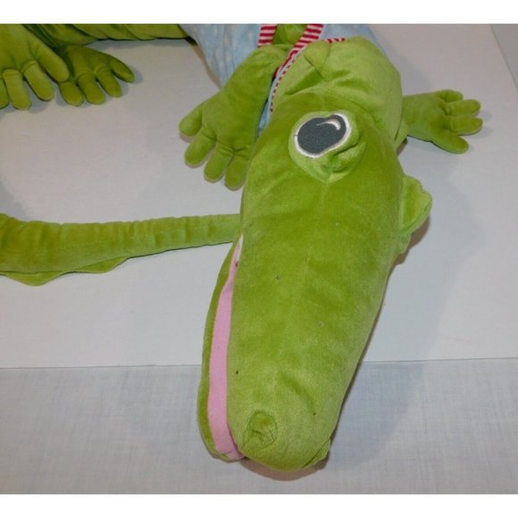 IKEA Fabler Krokodil 65" Plush Stuffed Crocodile Alligator Rattle Tail Lovey - Picture 4 of 6